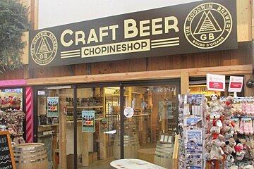 the front of a craft beer shop