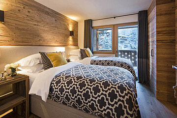 Rosalp 4 Chalet, Verbier - Centre twin bedroom