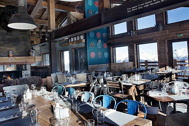 La Cave des Creux Restaurant, Courchevel 1850 interior