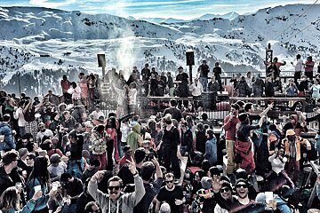 La Folie Douce Bar, Meribel terrace
