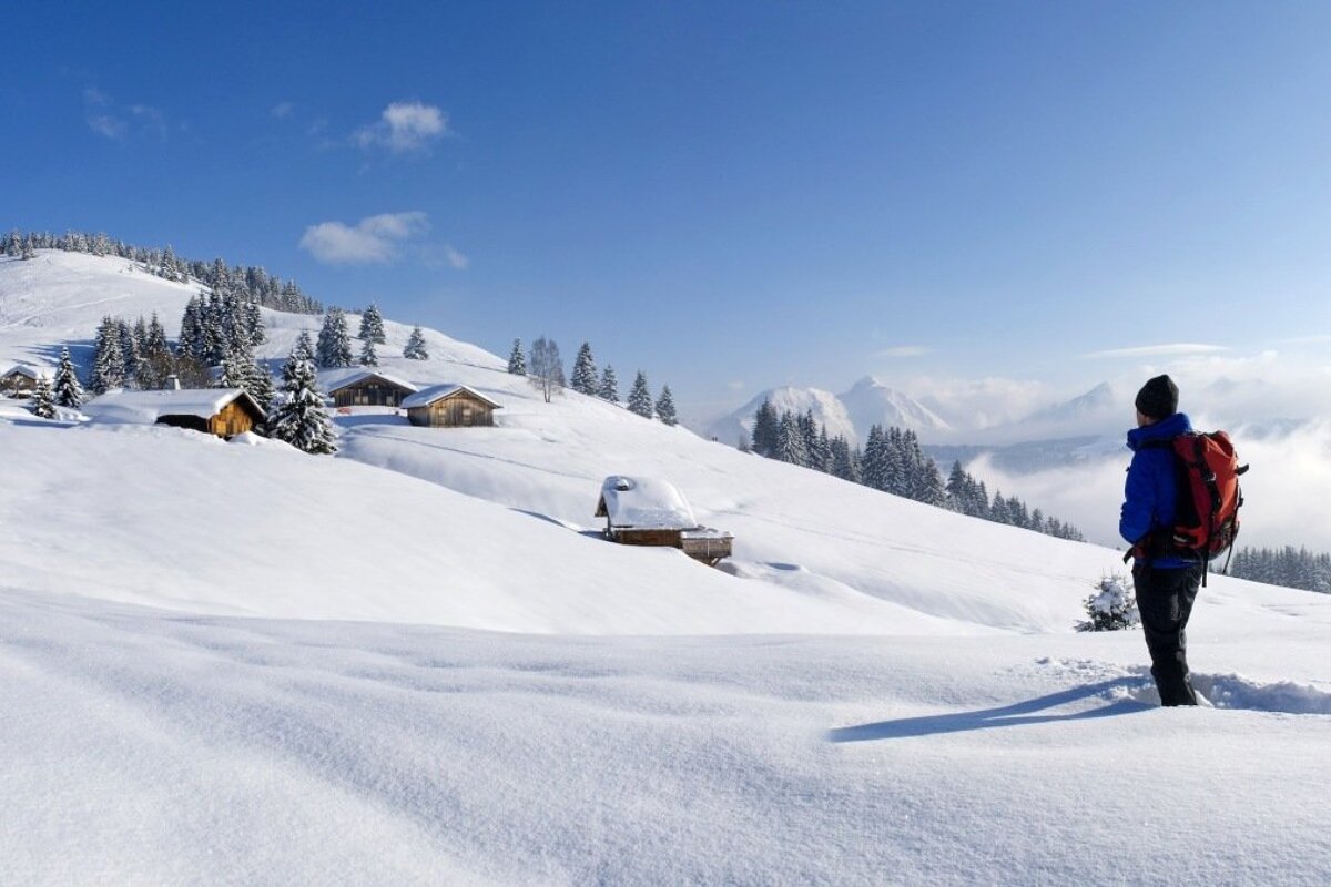 off piste skier in les gets