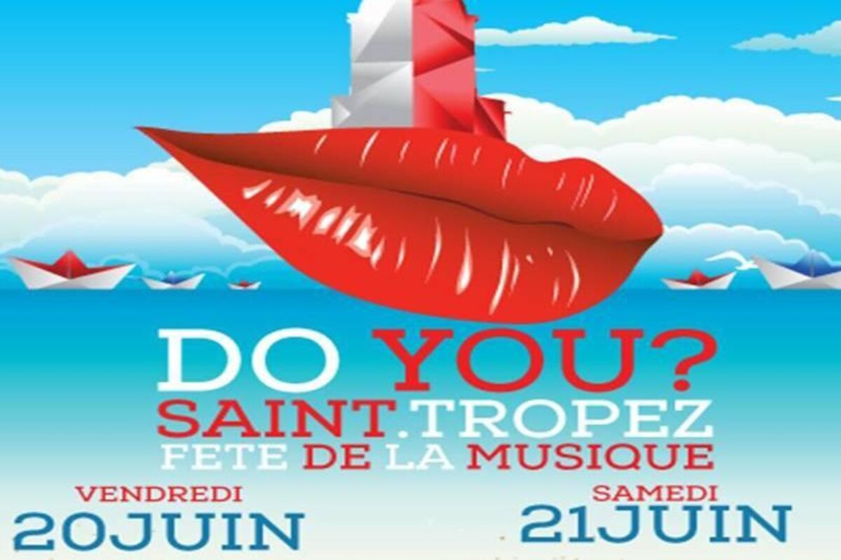 poster for the fete de la musique event in saint tropez