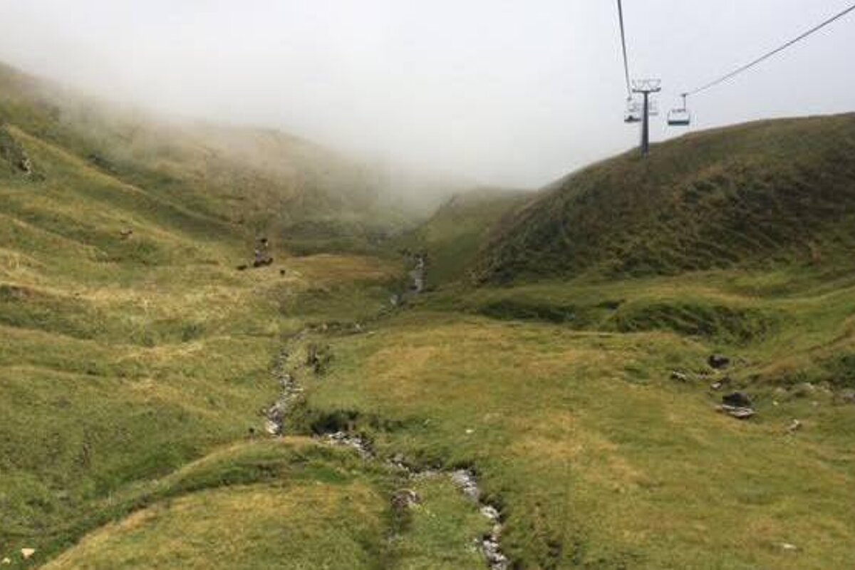 cloudy views going up a chair lift