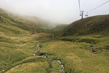 cloudy views going up a chair lift