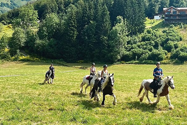 horse riding in Morzine in the summer