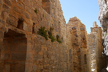 a view of the inside of ruined fort at autoire