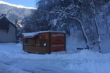 a ski pass hut near alpe dhuez