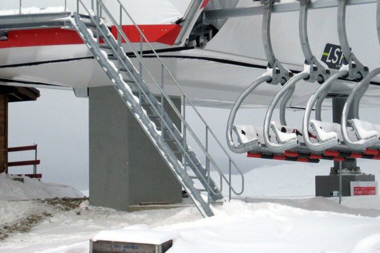 a new chairlift in la plagne