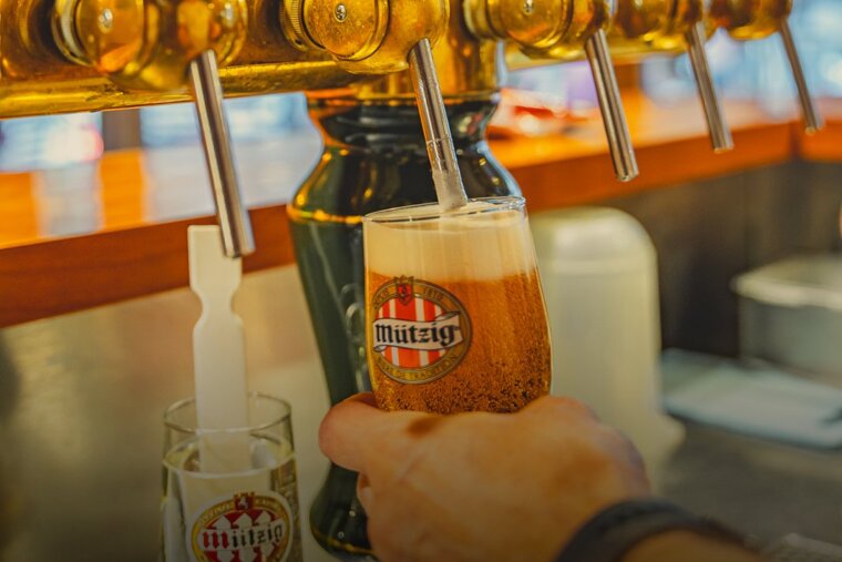 Mutzig beer at Bar Robinson Morzine