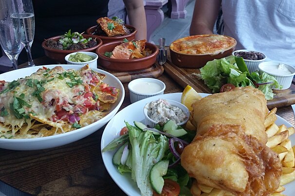 bowls of food on a table
