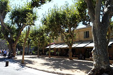 a petanque court in village in nice