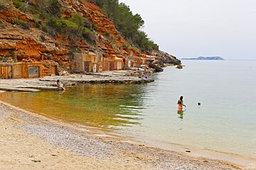 Boat sheds Cala Salada ibiza