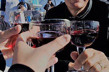 three glasses of wine