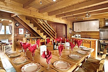 Les Arolles Chalet, Les Deux Alpes dining room