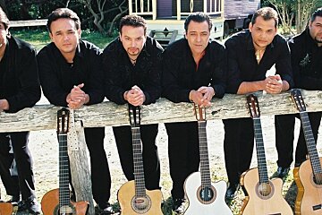 a six man band with guitars