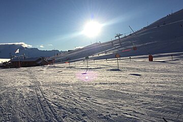 Cold temperatures keep the snow fresh in Alpe d'Huez