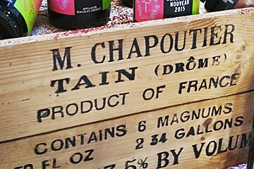 crate of Chapoutier wines