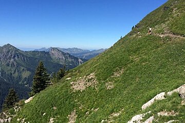 runners on a trail in Morzine