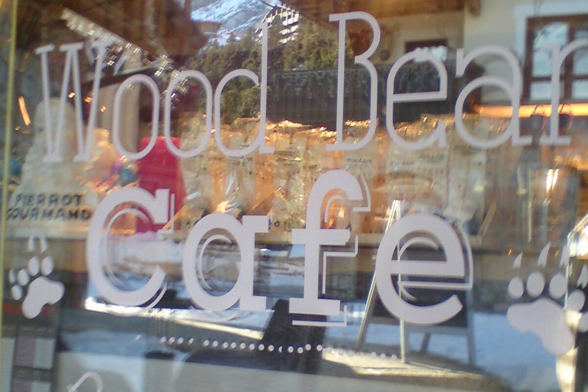 a sign on a cafe window