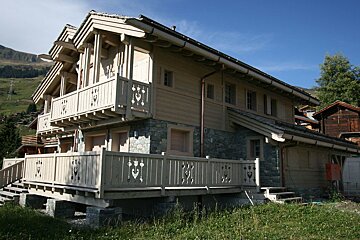 the outside of a chalet in verbier