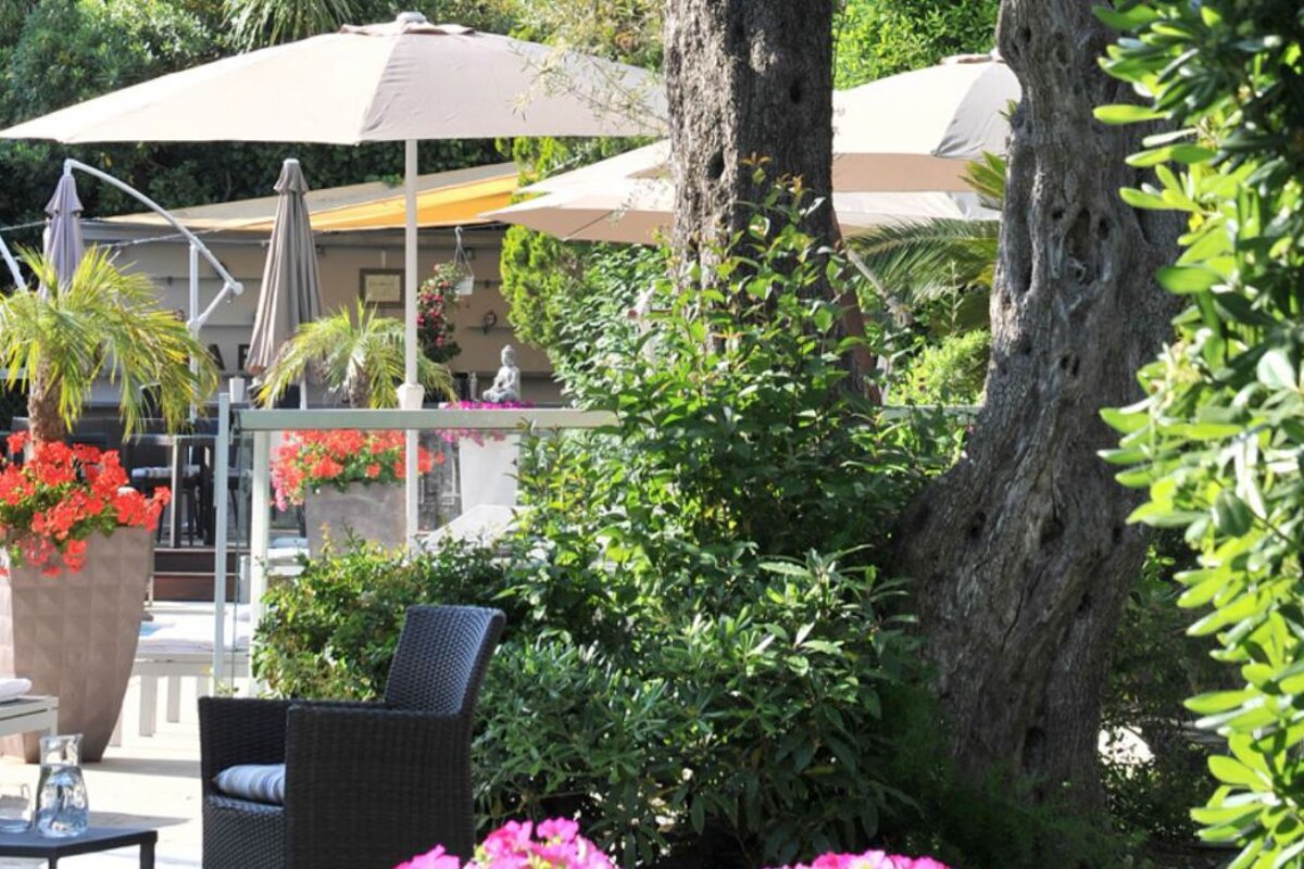 La Villa Hotel, Juan les Pins garden
