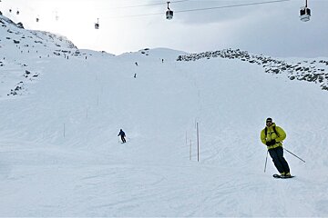 The Bochard piste gave the most pisted vertical at the weekend