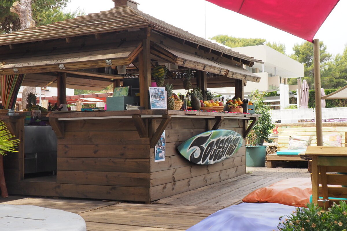a beach hut style cafe in north mallorca