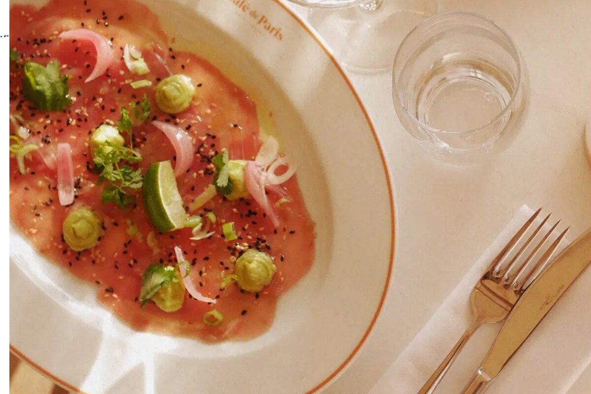 Food at the Cafe de Paris Saint Tropez