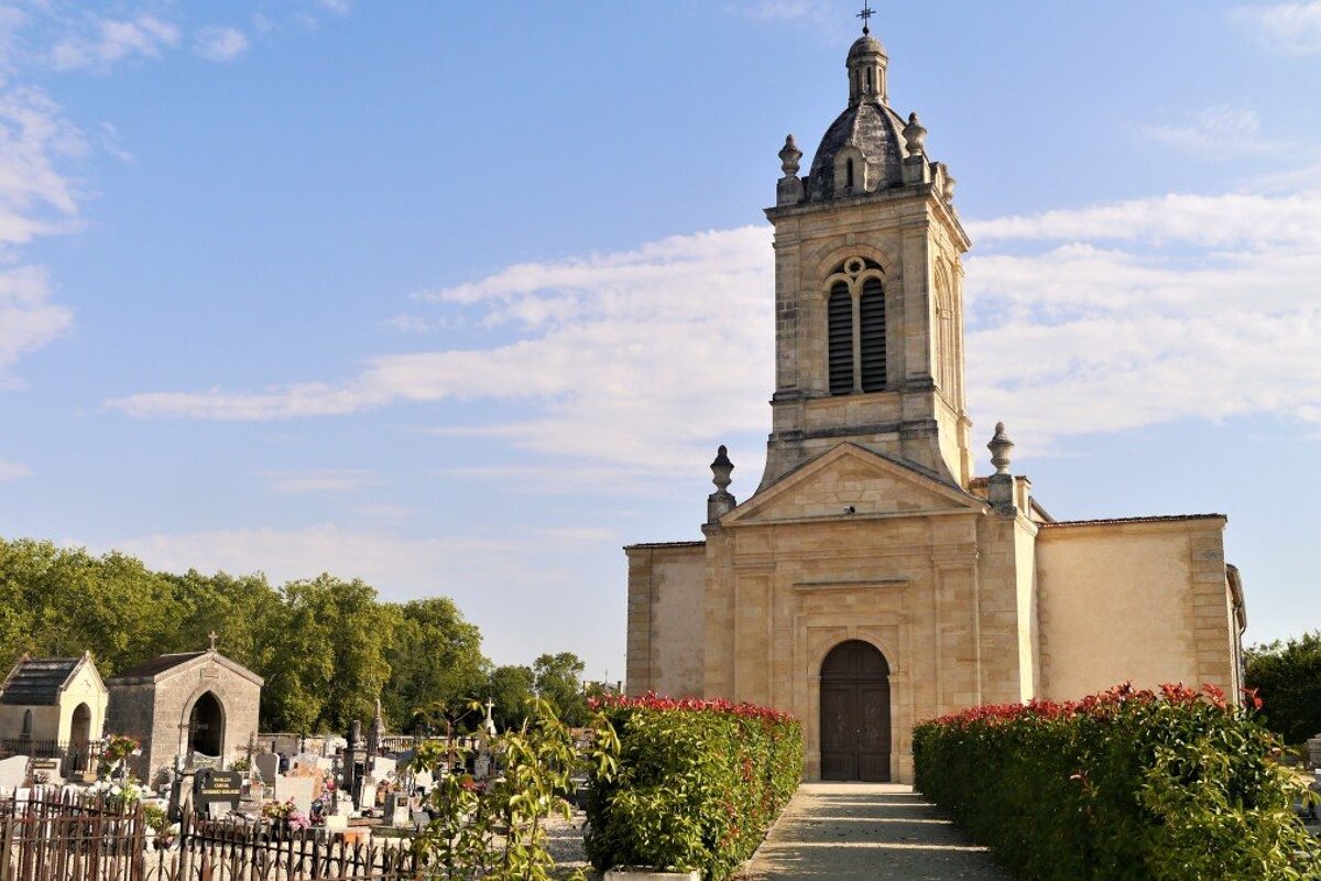 the front of St Michel church-Chateau Margaux