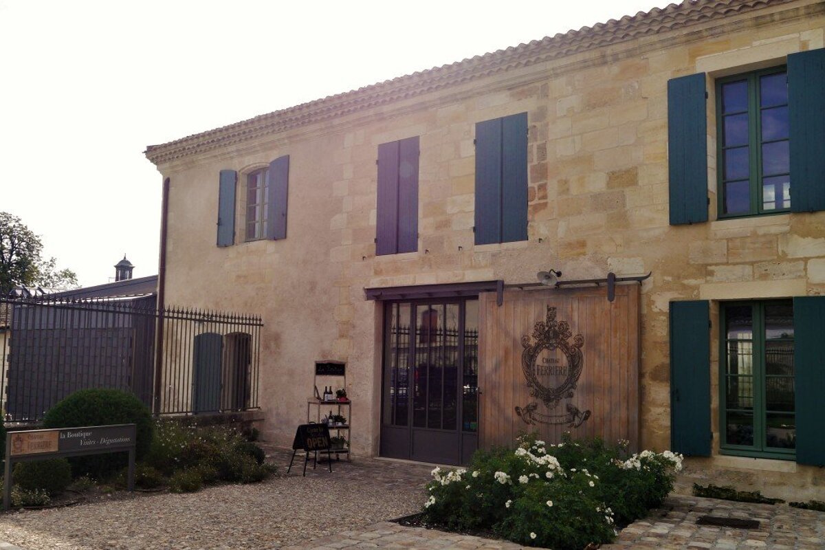 a chateau entrance in margaux town
