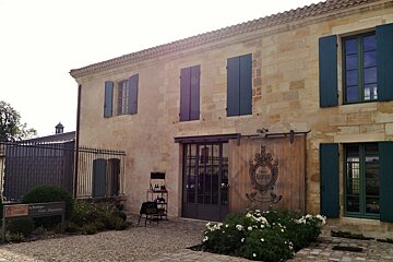a chateau entrance in margaux town