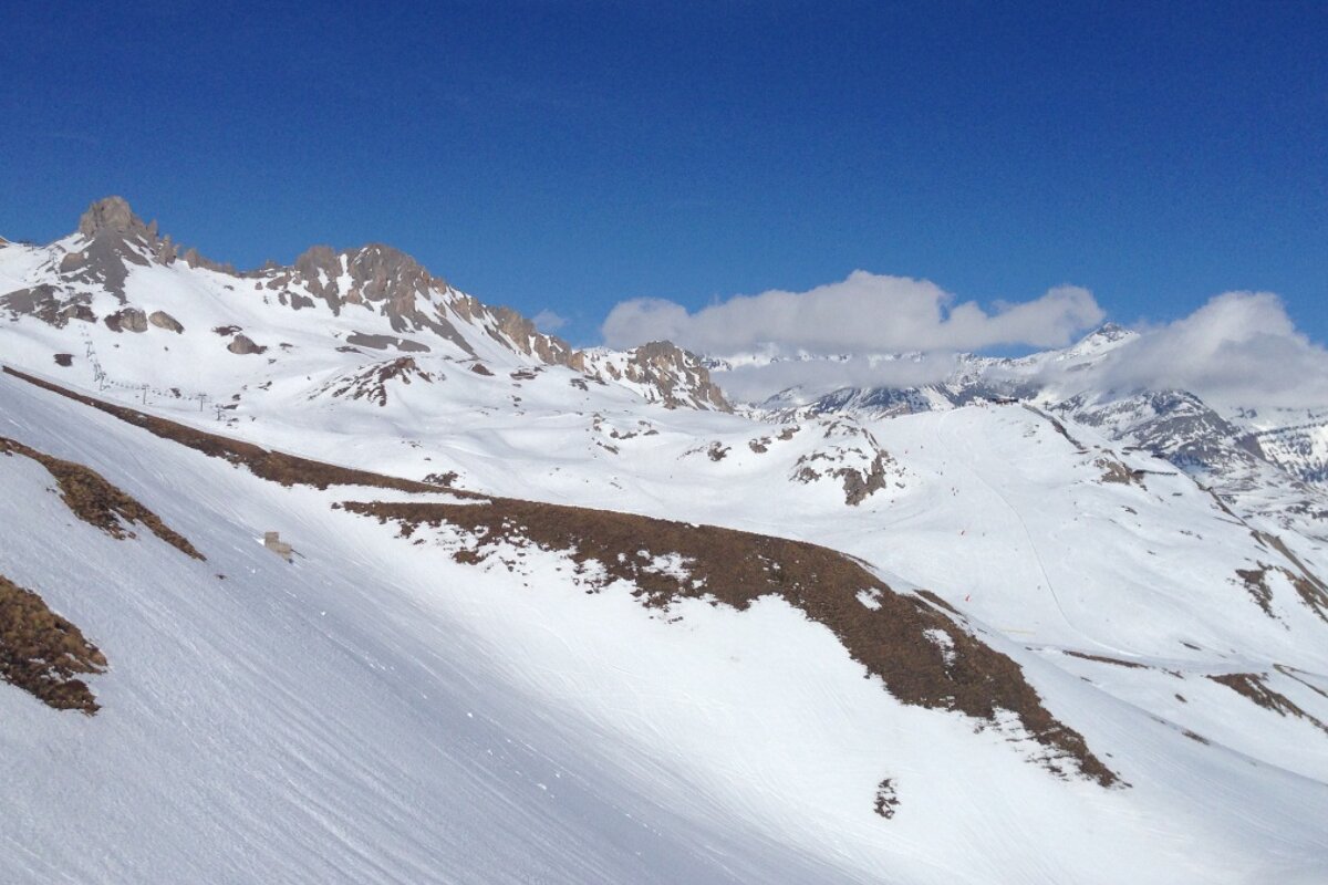 a view over the mountains of Tignes from the air!