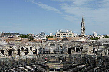 View over Nimes from the arena