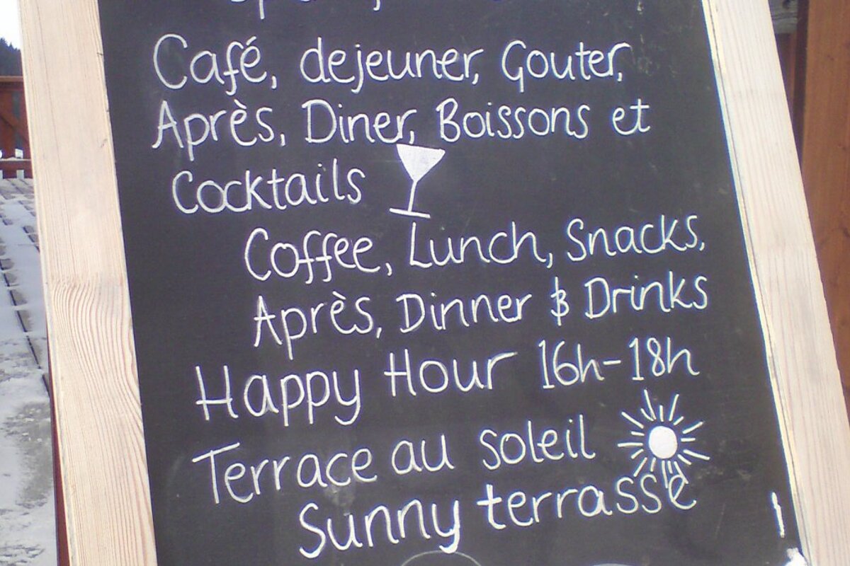 a chalk board