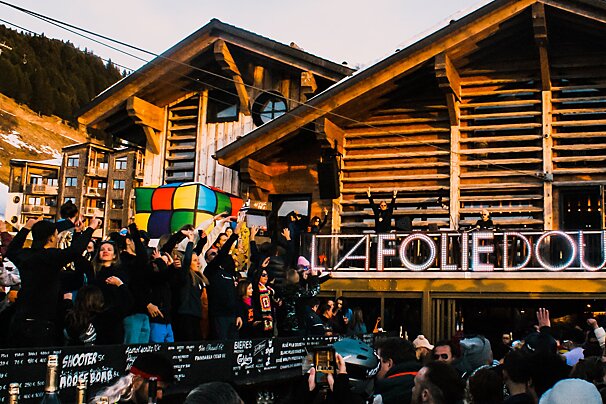 Outside dancing at the Folie Douce Avoriaz