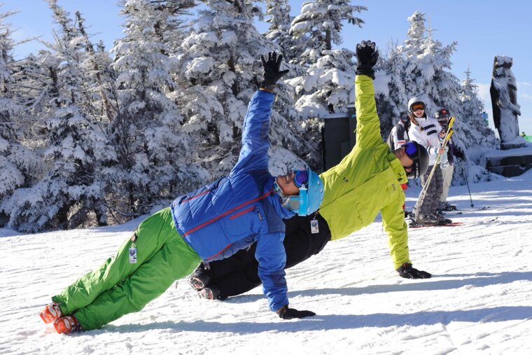 Yoga in the snow