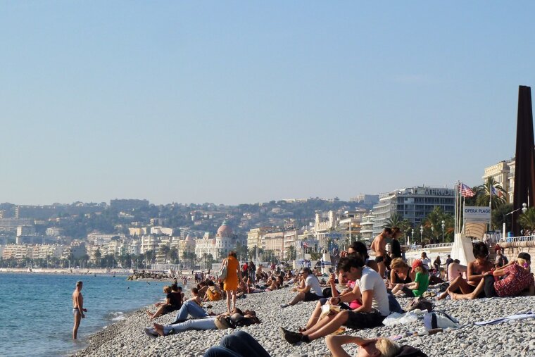 Warm sunshine in early November on the Cote d'Azur