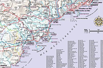 A map of the mediterranean shows the location of cannes