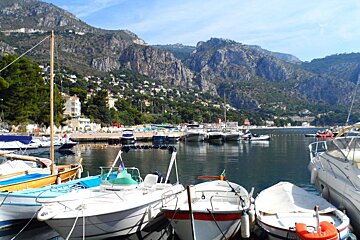 boats moored in a harbour in Eze, Nice