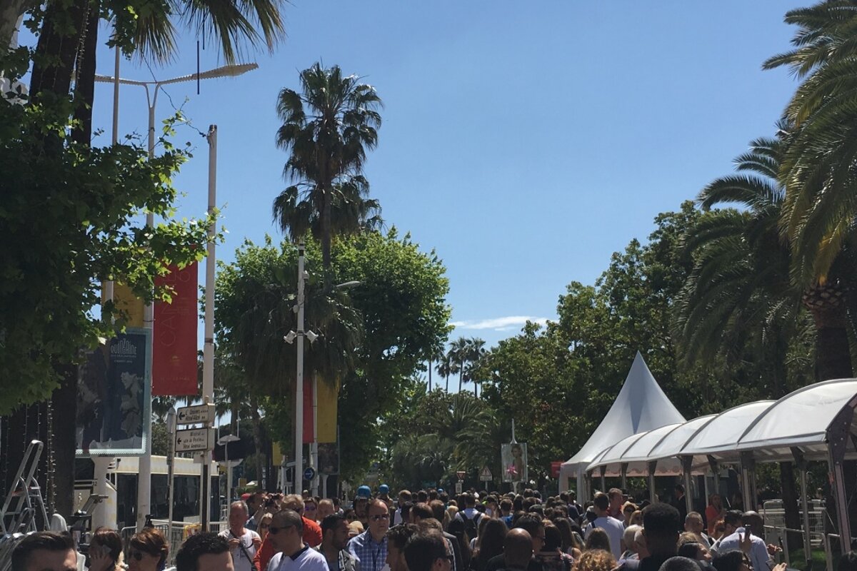 a busy cannes croisette durign the film festival 2016