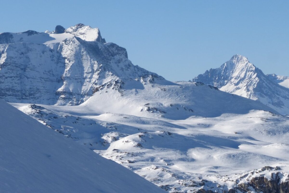 snowy mountain in val disere