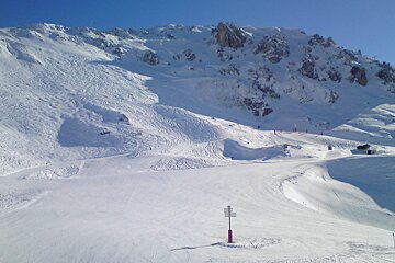 an intersection on the pistes in les arcs