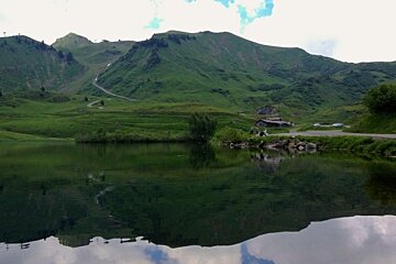 a lake on a road bike route