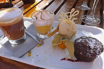 a dessert at the restaurant