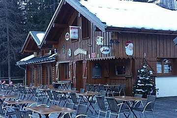 a mountain restaurant in la plagne