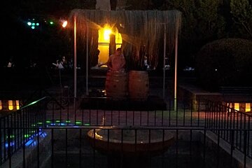 a DJ set up in an artists fair in Pollensa