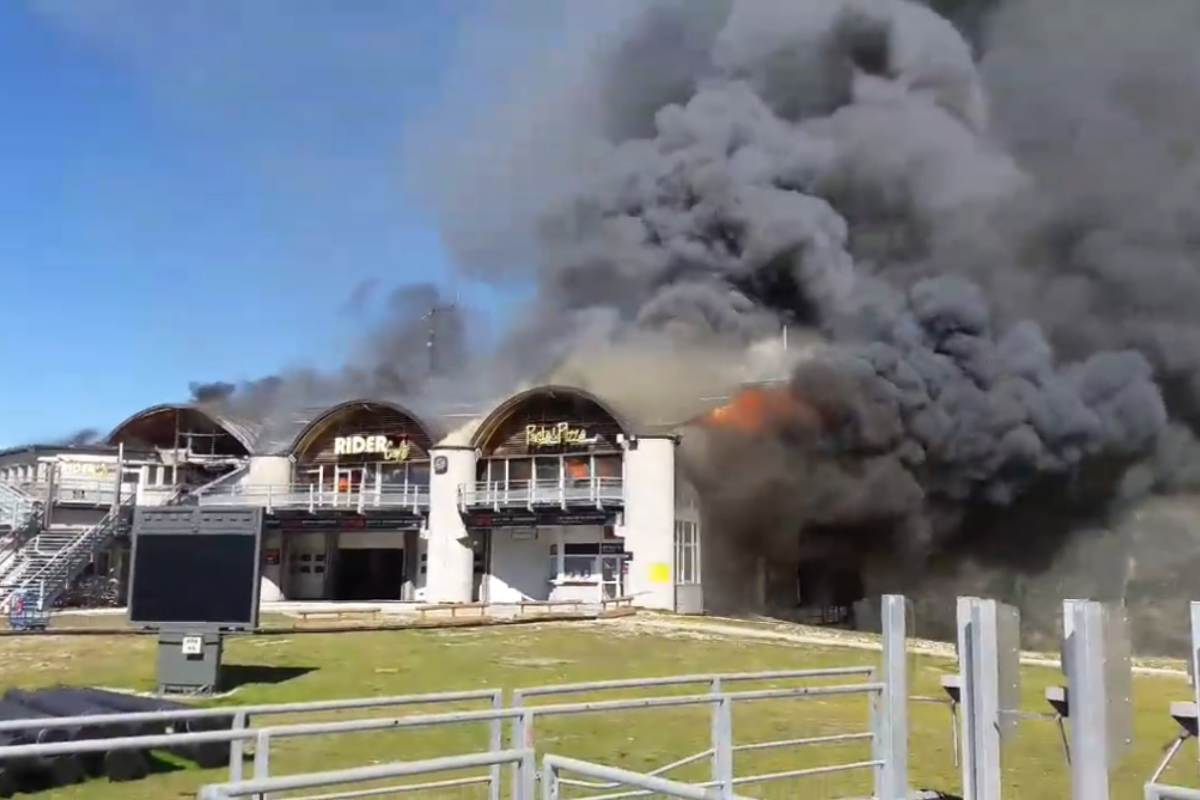 Fire in Chamonix's Grands Montets area