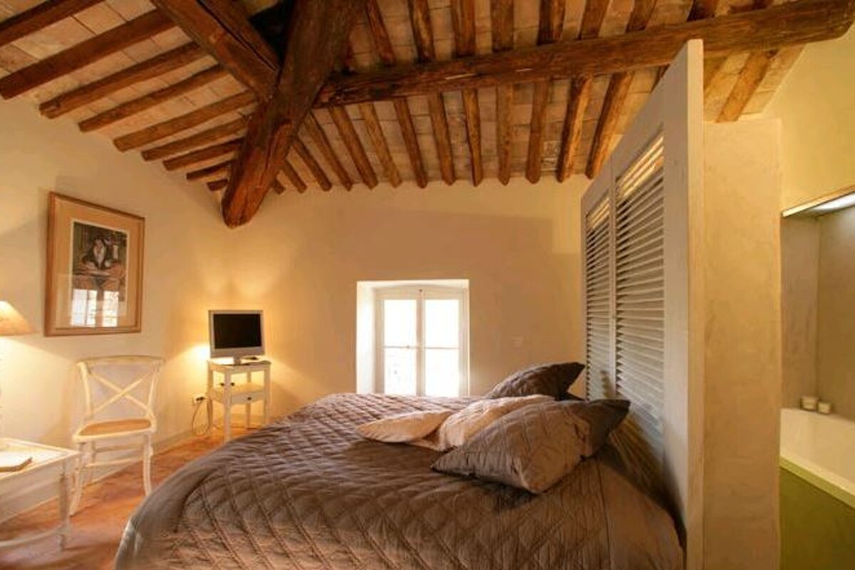 Domaine de Capelongue Hotel, Bonnieux double bedroom