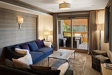 Six Senses B01 Prestige Apartment, Courchevel 1850 living-room