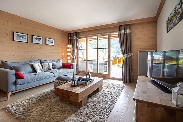 L'Abri Apartment, Morzine living-room